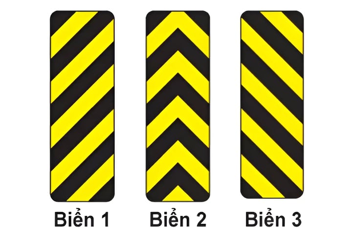 Lái xe đi theo hướng bên trái để tránh chướng ngại vật khi gặp biển nào? - 1