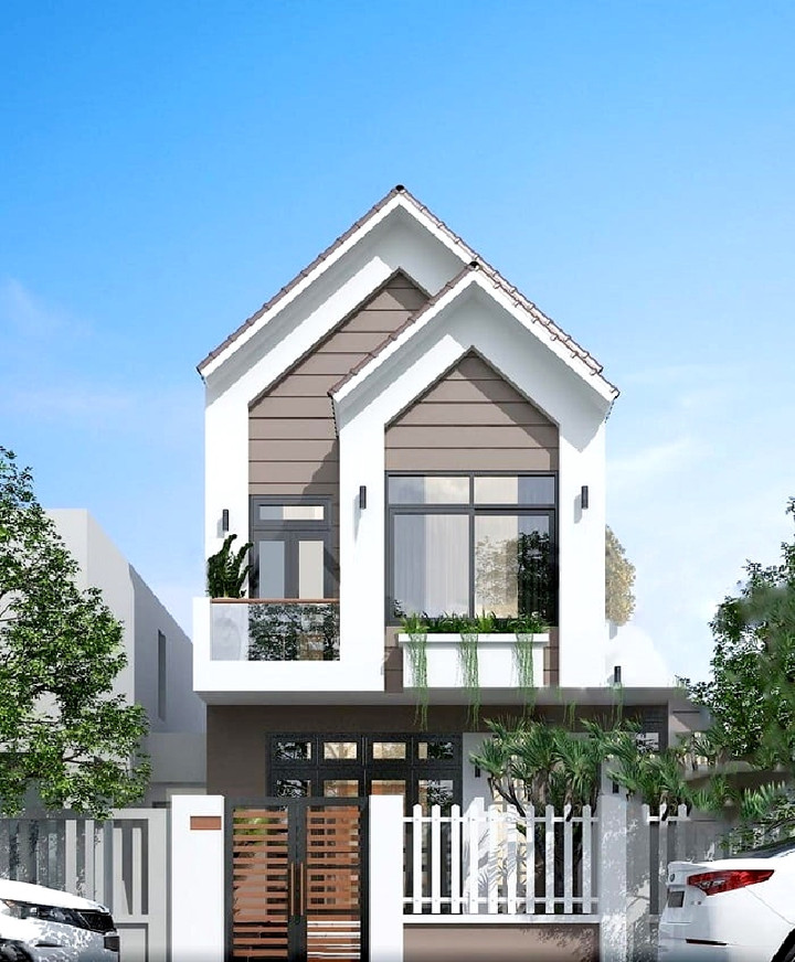 Mẫu nhà được thiết kế với nhiều ô cửa kính lấy sáng tối đa. (Ảnh minh họa: Vinavic)