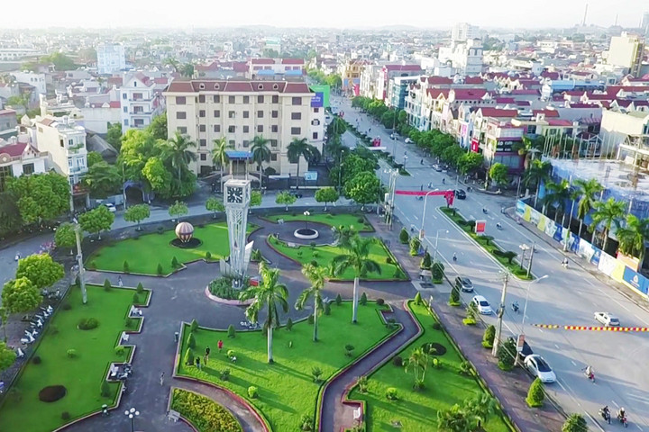 TP Bắc Giang nhìn từ trên cao. (Ảnh: vneconomy.vn)