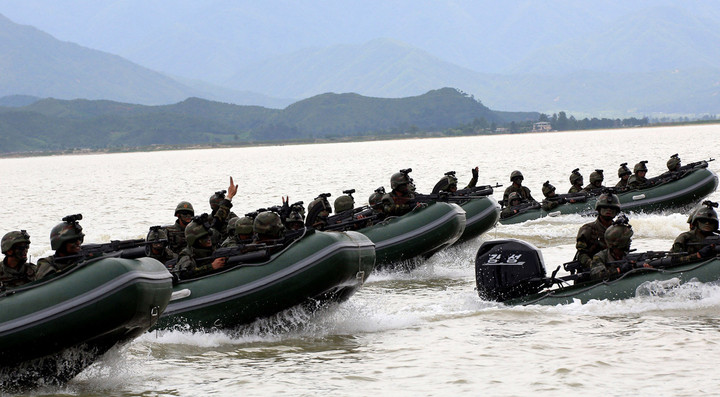 Cuộc diễn tập của đơn viện tác chiến đặc biệt Triều Tiên, tháng 8/2017.