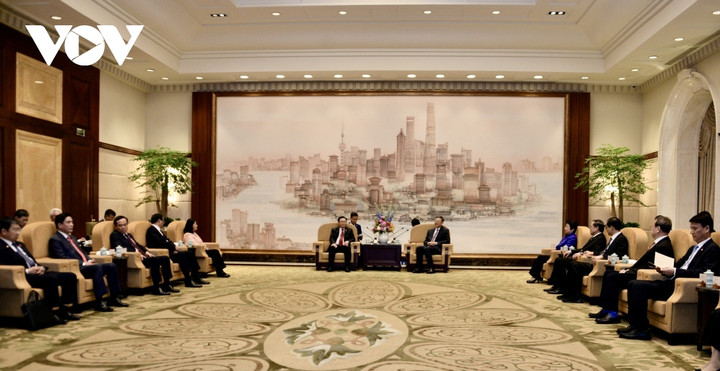 Chủ tịch Quốc hội Vương Đình Huệ tiếp Bí thư Thành ủy Thượng Hải Trần Cát Ninh - 4