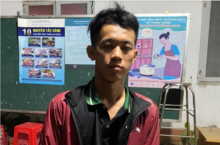 Chí Quang Phát tại cơ quan Công an. Ảnh: CACC