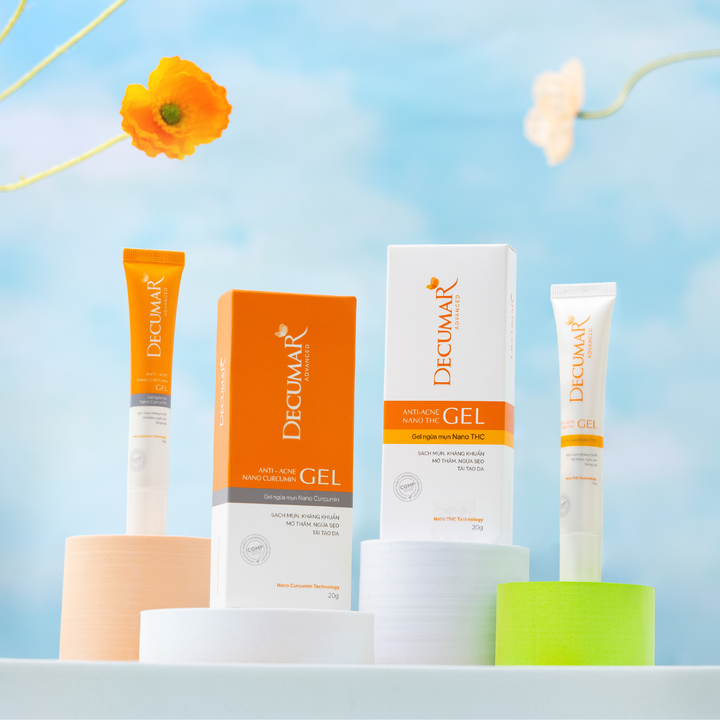 Gel ngừa mụn Decumar Advanced & Gel ngừa mụn Decumar THC phiên bản nâng cấp.