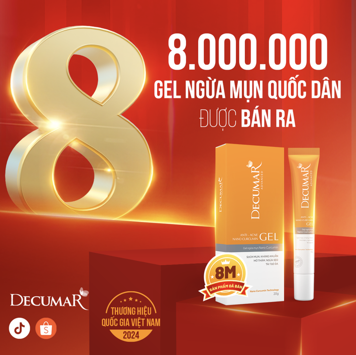 Gel ngừa mụn Decumar đã đạt 8 triệu lượt bán trên toàn quốc.