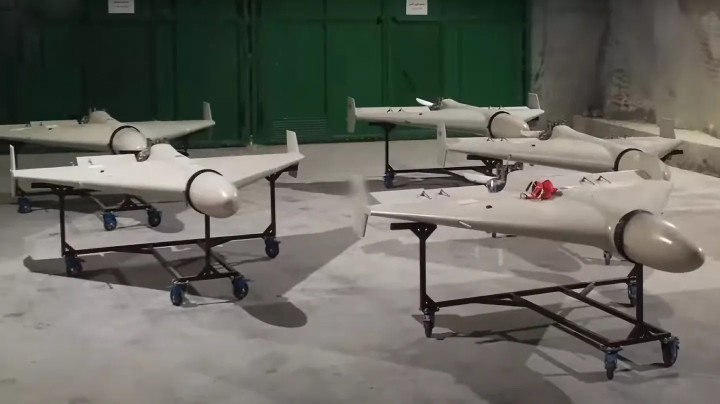 UAV "cảm tử" Shahed 136 của Iran. (Ảnh: Sputnik)