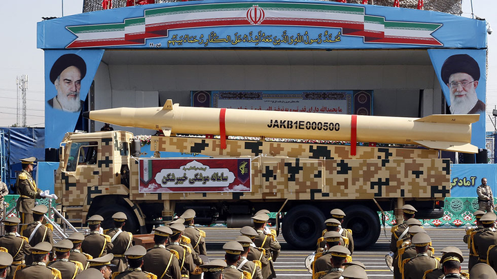 Tên lửa Iran Kheibar Shekan. (Ảnh: RT)