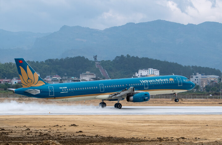 Nhu cầu của du khách tăng vọt, Vietnam Airlines tăng gấp đôi chuyến bay đến Điện Biên từ ngày 3/5 đến 8/5/2024. (Ảnh: Vietnam Airlines).