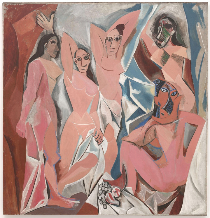 Tác phẩm Les Demoiselles d’ Avignon - Những cô nàng ở Avignon - 1907 - Sơn dầu trên toan của nghệ sĩ Pablo Picasso.