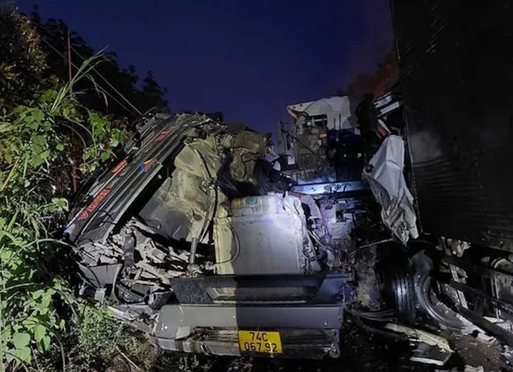 Hiện trường vụ tai nạn. (Ảnh: Phòng Cảnh sát PCCC và CNCH Công an Quảng Trị)