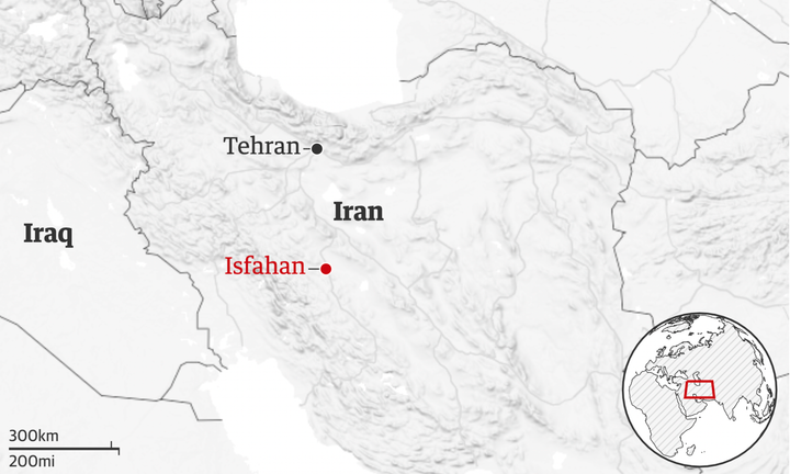 Vị trí nghi bị Israel không kích. (Ảnh: Guardian)