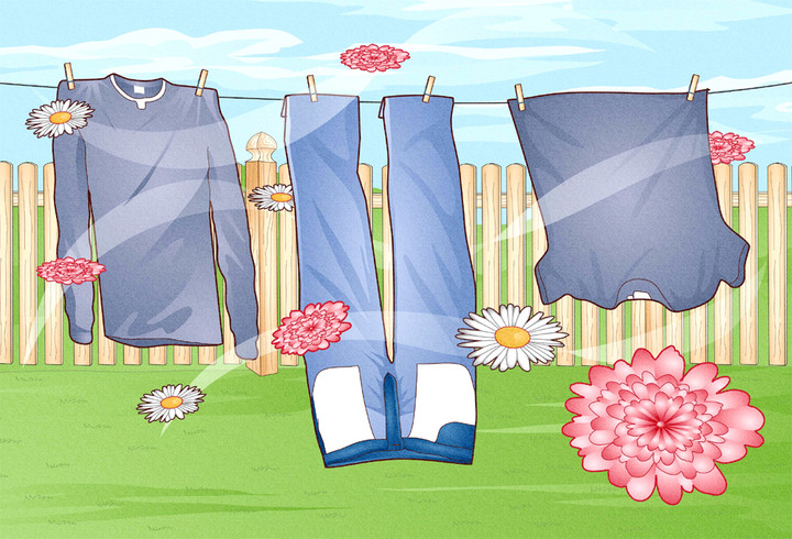 Tại sao nhiều người nước ngoài phơi quần lộn ngược cạp xuống dưới? (Minh họa: Wikihow)