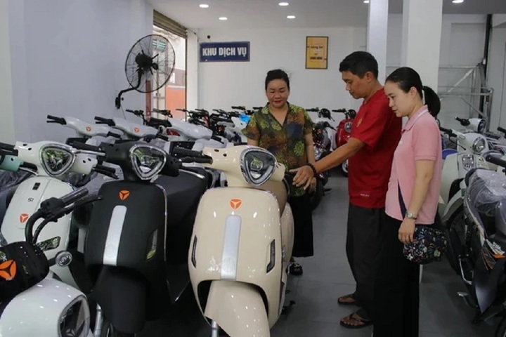 Thị trường xe máy điện lại đang bước vào một giai đoạn phát triển tích cực. (Ảnh: Minh Hiếu/Vietnam+)