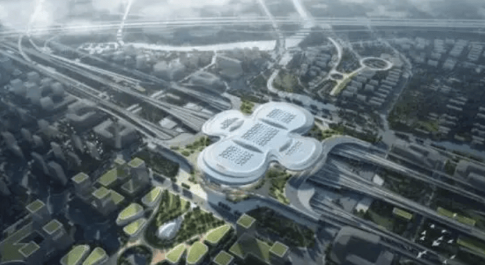 Nam Kinh, thủ phủ của tỉnh Giang Tô, phía đông Trung Quốc, nổi tiếng với hoa mai nở vào mùa xuân. Thiết kế nhà ga Bắc Nam Kinh được lấy cảm hứng từ sông Dương Tử chảy qua thành phố và đóa hoa mai đang nở.