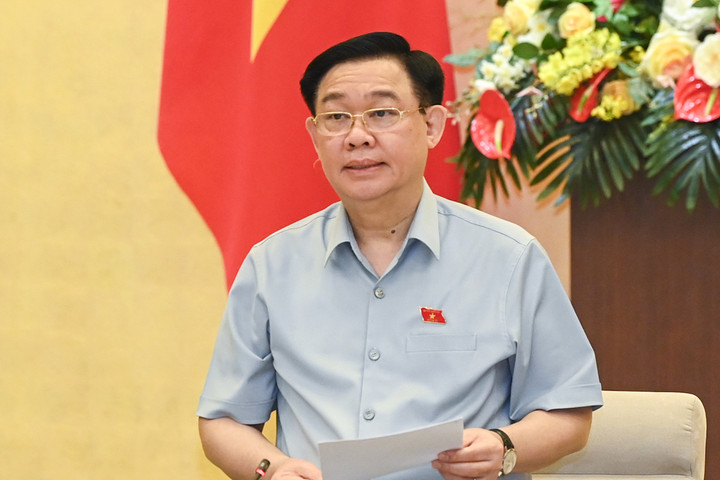 Chủ tịch Quốc hội Vương Đình Huệ. (Ảnh: Duy Linh)