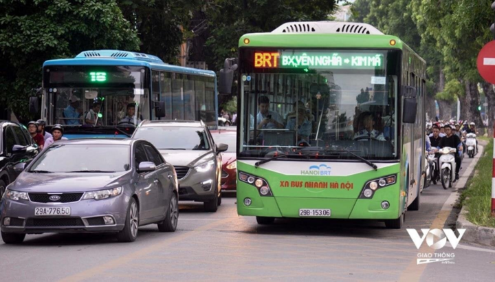 Tuyến bus nhanh BRT Hà Nội. (Ảnh: VOV Giao Thông)