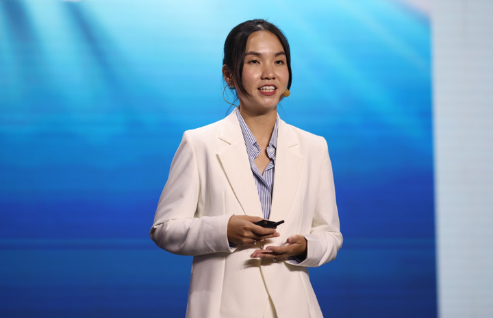 Bà Nguyễn Trương Kim Phượng, Giám đốc Marketing cấp cao Công ty Masan Consumer. (Ảnh: Đại Việt)