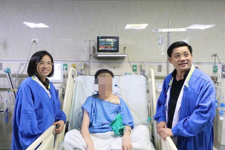 Sản phụ hiện đang điều trị tại Bệnh viện Việt Đức.