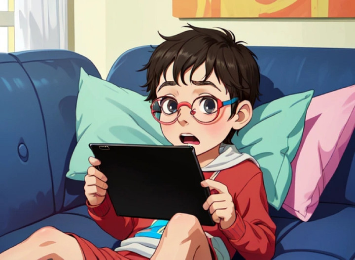 Trẻ lạm dụng thiết bị điện tử sẽ đối mặt nhiều vấn đề sức khỏe.