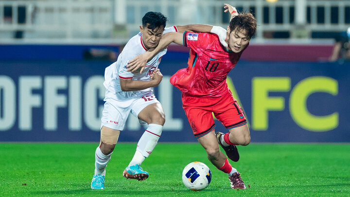 U23 Indonesia chơi tốt trước U23 Hàn Quốc và giành chiến thắng xứng đáng. (Ảnh: AFC)