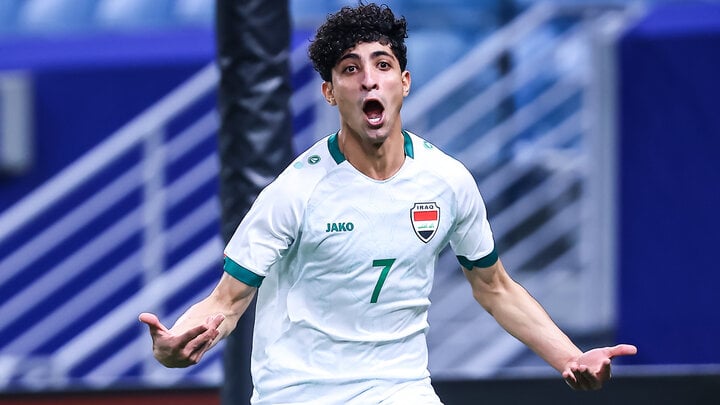 Ali Jasim ghi bàn cho đội tuyển Iraq.