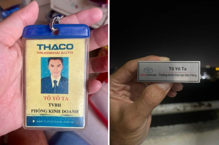 To Yo Ta gặp khó khăn khi làm giấy tờ vì cán bộ đánh máy gõ nhầm thành Tô Yo Ta. Trong bộ gõ tiếng Việt, chữ "y" và chữ "ô" không thể viết liền nhau mà phải viết tách ra sau đó xóa dấu cách ở giữa. Hai em gái anh cũng có cái tên độc đáo: Tô Cô Rô Na và Tô Sô Ny. Đặc biệt hơn, anh từng làm việc cho một chi nhánh của Toyota suốt 8 năm. (Ảnh: NVCC)