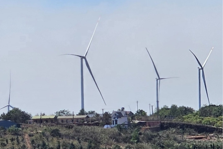 Một dự án điện gió ở Đắk Nông. (Ảnh: Hải Dương)