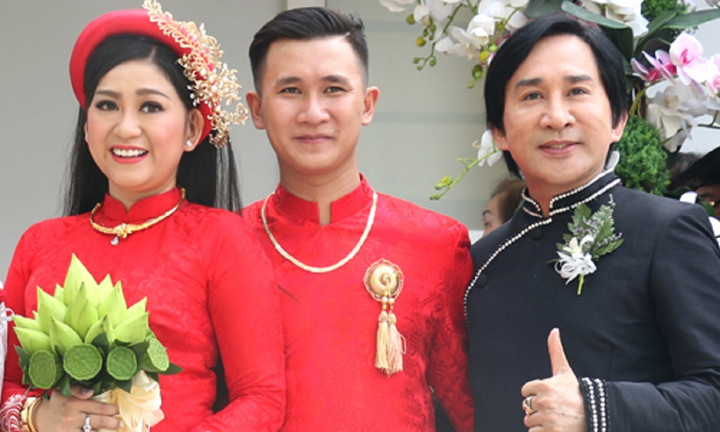 Vợ chồng Maika và NSƯT Kim Tử Long.