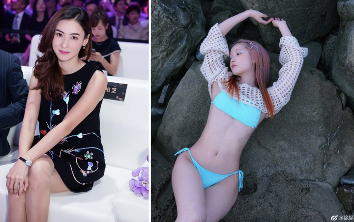 Châu Tinh Trì được cho là để lại tài sản cho Trương Bá Chi (trái) và con gái nuôi Từ Kiều. Ảnh: Sohu.