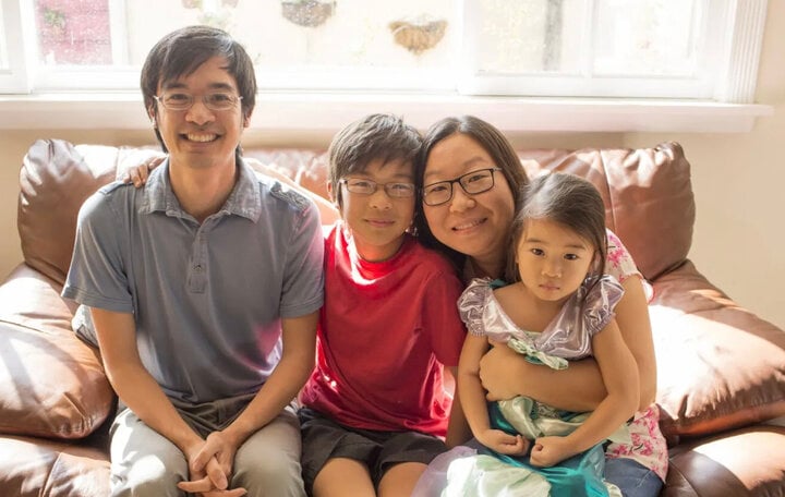 Gia đình hạnh phúc của Terrence Tao. (Ảnh: The Sydney Morning Herald)