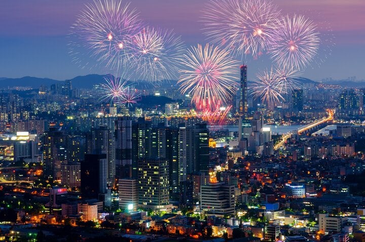 Lễ hội pháo hoa quốc tế Seoul (Hàn Quốc). (Ảnh: Shutterstock)