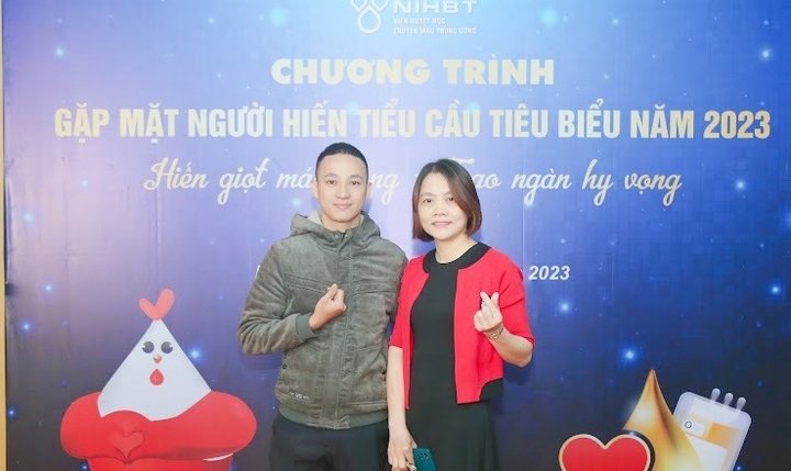 Anh Thanh nhiều lần được mời tham dự lễ tri ân những người hiến tiểu cầu và máu. (Ảnh: NVCC)