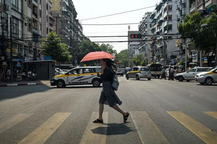 Nắng nóng ở Myanmar.
