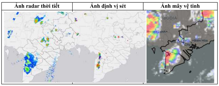 Đài Khí tượng Thủy văn Nam Bộ phát đi cảnh báo về dông sét, mưa đá ở khu vực Nam Bộ trong vài giờ tới.