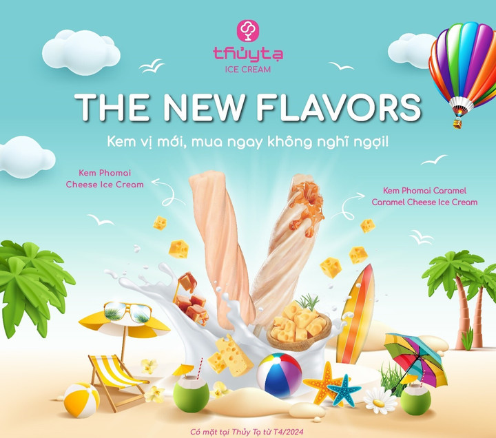 Ra mắt 2 vị kem mới: Kem phomai, Kem phomai Caramel.