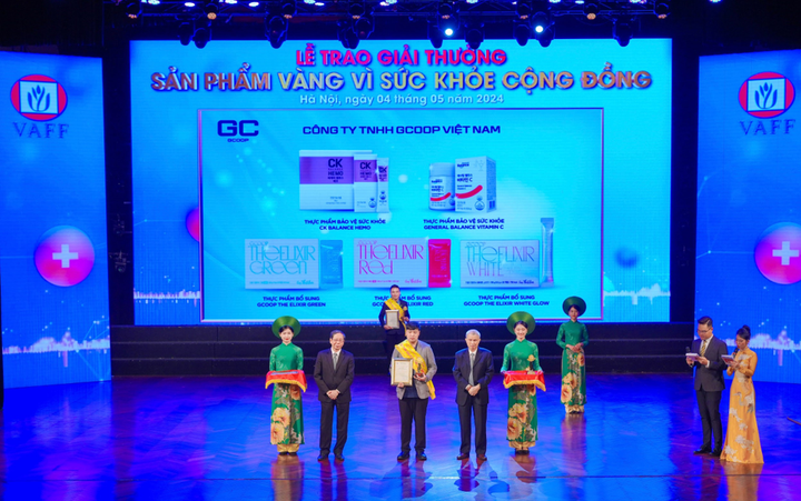 Gcoop Việt Nam 5 năm liên tiếp được Vinh danh tại Giải thưởng "Sản phẩm vàng vì sức khỏe cộng đồng".