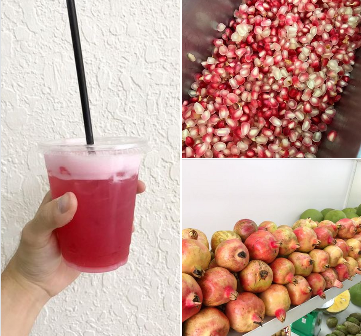 Nước ép tại quán Anh Phán.