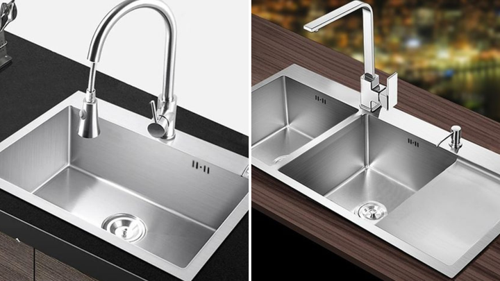 Nên lắp đặt chậu rửa đơn hay đôi trong nhà bếp thì tốt hơn? (Ảnh minh hoạ: Pinterest)