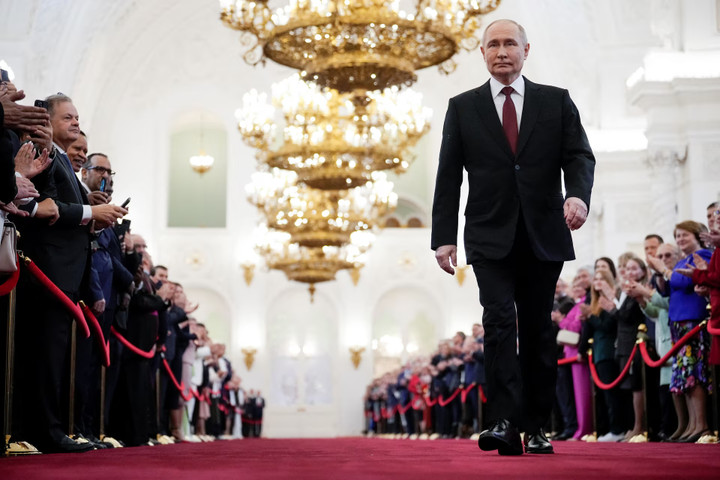 Ông Vladimir Putin trong lễ nhậm chức nhiệm kỳ Tổng thống Nga lần thứ 5 vào ngày 7/5. (Ảnh: Reuters)