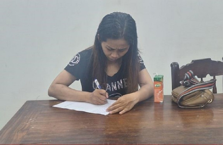 H.T.T.N. tại cơ quan điều tra. (Ảnh: C.A)