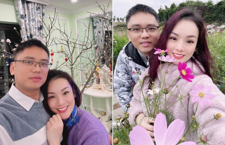 Lần hiếm hoi nữ ca sĩ để lộ chân dung ông xã hiện tại.