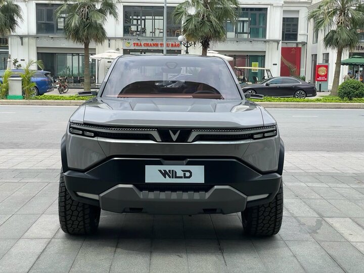 Mẫu xe bán tải VinFast Wild được cho là xuất hiện tại khu đô thị Vinhome Ocean Park sáng nay 10/5. (Ảnh: Nguyễn Thanh Hải)