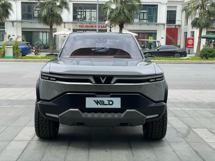 Mẫu xe bán tải VinFast Wild được cho là xuất hiện tại khu đô thị Vinhome Ocean Park sáng nay 10/5. (Ảnh: Nguyễn Thanh Hải)
