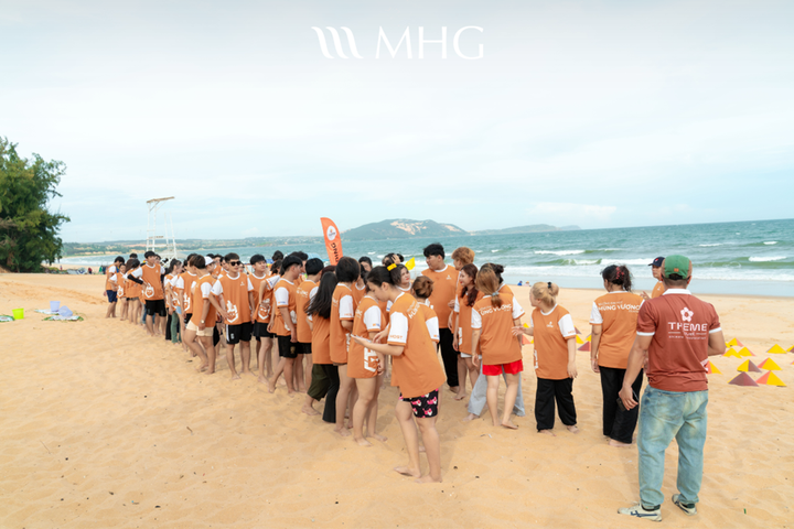 Bãi biển riêng tư cho các hoạt động team building tại Mandala Chăm Bay Mũi Né.