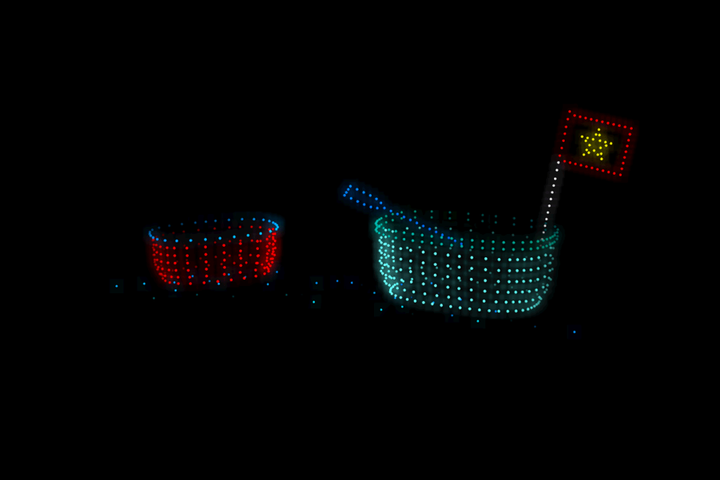 Màn trình diễn drone show đầu tiên được tổ chức tại khách sạn Mandala Chăm Bay Mũi Né với chủ đề “Huyền thoại Phan Thiết”, những câu chuyện về làng chài vùng biển.