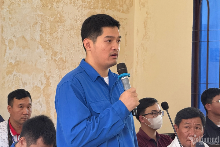 Bị cáo Lê Dương, Phó giám đốc Công Ty TNHH Thành Bưởi. (Ảnh: Hoàng Anh)