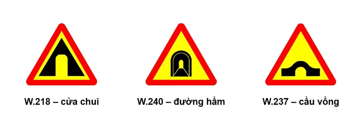 Biển cửa chui, đường hầm và cầu vồng.