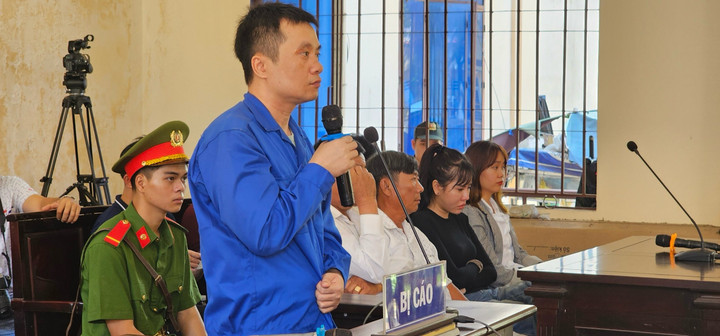 Bị cáo Hoàng Văn Tính tại phiên toà xét xử ngày 16/5.