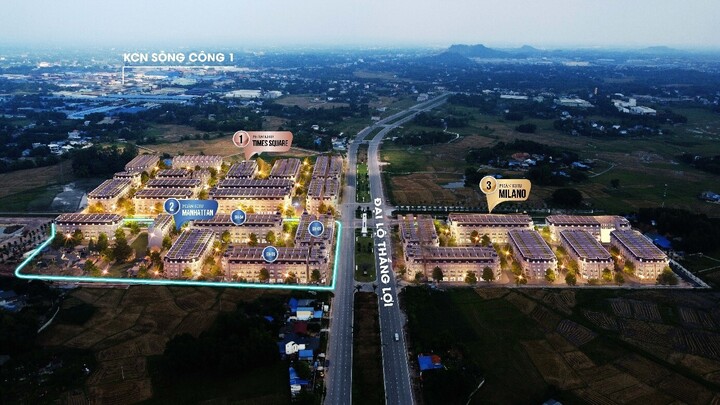 KĐT Danko Avenue nằm trên mặt đại lộ Thắng Lợi rộng 60m.