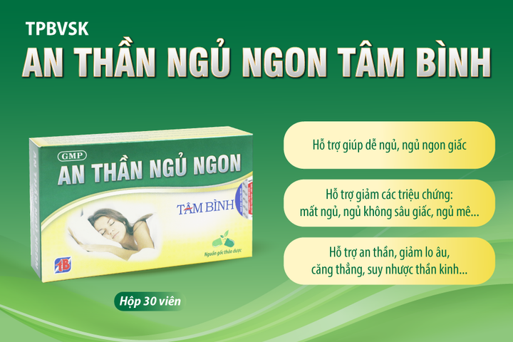 Thành phần thảo dược an toàn, lành tính, hỗ trợ bớt lo âu, ngủ sâu sảng khoái.