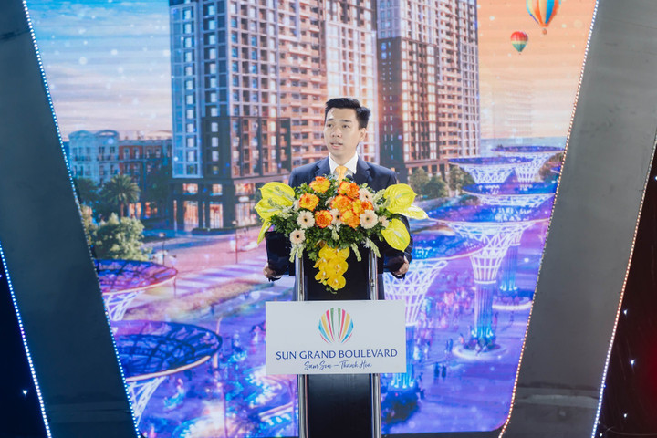 Ông Nguyễn Cao Cường, Phó Tổng Giám đốc Sun Property phát biểu tại sự kiện.